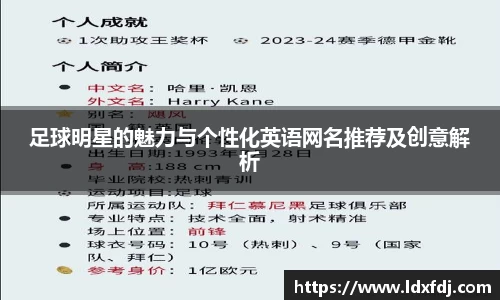 足球明星的魅力与个性化英语网名推荐及创意解析